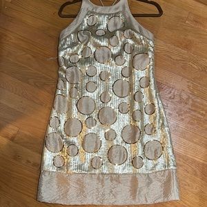 MUSE gold short evening dress. EUC